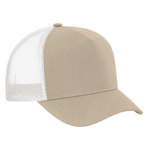 KOI1836 matte 5-panel trucker cap in Sahara/Bone