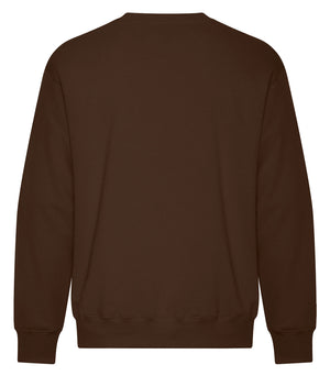KOI KOI2240 Element CFF Crewneck Sweatshirt back view - Coffee Brown