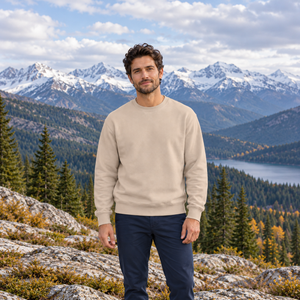 KOI KOI2240 Element CFF crewneck sweatshirt, realistic mountain lifestyle photo 3 - Sahara