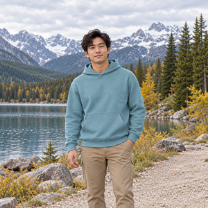 KOI KOI2250 Element CFF pullover hoodie, realistic mountain lifestyle photo 3 - Blue Mist