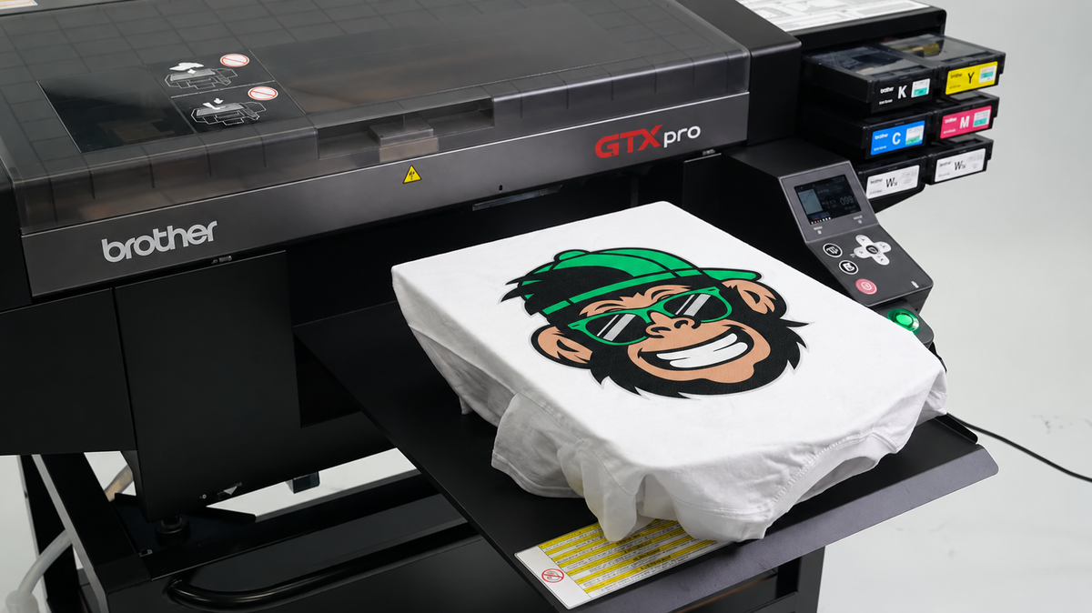 Lucky Monkey DTG Brother GTX pro printing
