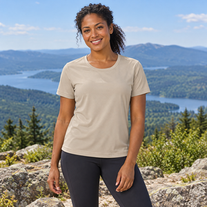CORE365 CE10W women's T-shirt, realistic mountain lifestyle 2 - Stone