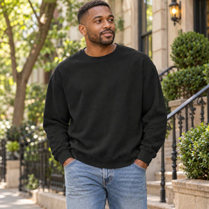 Unisex Garment-Dyed Lightweight Sweatshirt — premium lifestyle photography