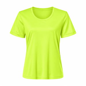 CORE365 CE10W women's Capital Performance T-Shirt, front colour mockup - Safety Yellow