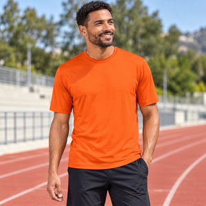 CORE365 CE111 Fusion ChromaSoft™ Performance T-Shirt, blank apparel in a premium lifestyle setting