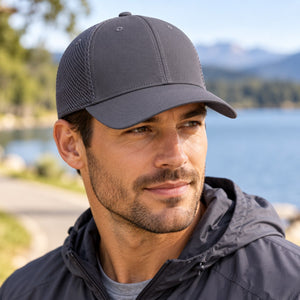 Flexfit 6533 custom ultrafiber mesh cap by Lucky Monkey