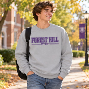 Forest Hill Crewneck — premium lifestyle photograph with original Forest Hill design