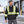 Model wearing the CX2 Hivis Freezer Jacket in a lifestyle setting - Black
