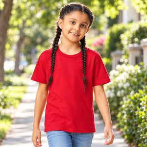 Gildan 64000B Softstyle® Youth T-Shirt — blank garment in a lifestyle setting