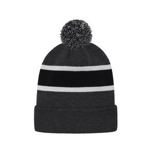CX2 H08080 Hat Trick toque in Charcoal/Black/White — product photo