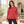 M&O 3520 Poly-Blend Long Sleeve T-Shirt in Heather Red, lifestyle view