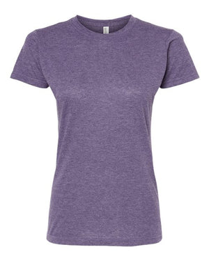 M&O 3540 Women's Deluxe Blend T-Shirt in Heather Purple, supplier front view