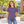 M&O 3544 Youth Deluxe Blend T-Shirt in Heather Purple, lifestyle view