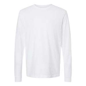 M&O 4501 Fine Jersey Long Sleeve T-Shirt in Fine White, front view