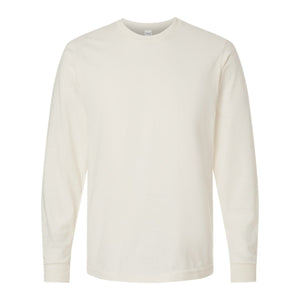 M&O 4501 Fine Jersey Long Sleeve T-Shirt in Natural, front view