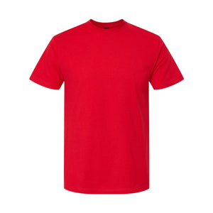 M&O 4502 Fine Jersey T-Shirt in Fine Red, front view
