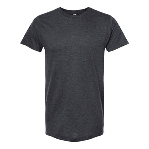 M&O 4502 Fine Jersey T-Shirt in Heather Graphite, front view