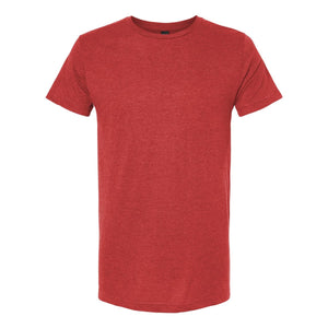 M&O 4502 Fine Jersey T-Shirt in Heather Red, front view
