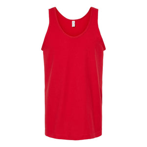 M&O 4505 Fine Jersey Tank Top in Fine Red, front view