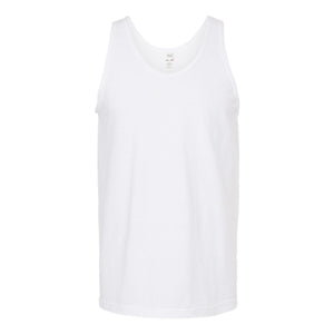 M&O 4505 Fine Jersey Tank Top in Fine White, front view