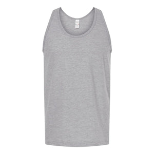 M&O 4505 Fine Jersey Tank Top in Heather Grey, front view