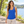 M&O 4505 Fine Jersey Tank Top in Royal, lifestyle view