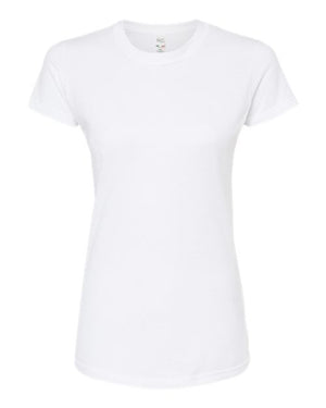 M&O 4513 Women's Fine Jersey T-Shirt in Fine White, supplier front view