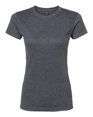 M&O 4513 Women's Fine Jersey T-Shirt in Heather Charcoal, supplier front view