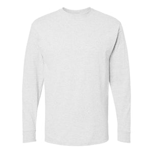 M&O 4820 Unisex Gold Soft Touch Long Sleeve T-Shirt in Ash, front view
