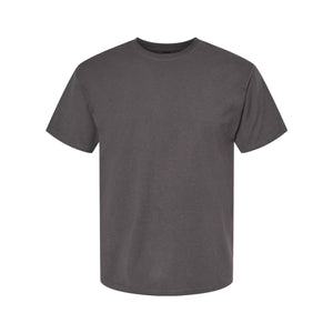 M&O 5500 Ring-Spun Cotton T-Shirt in Charcoal, front view