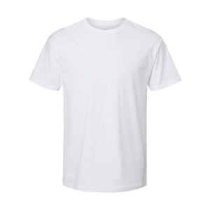 M&O 5500 Ring-Spun Cotton T-Shirt in White, front view