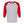 M&O 5540 Raglan Three-Quarter Sleeve Baseball T-Shirt in Sport Grey / Red, front view