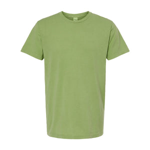 M&O 6500M Unisex Vintage Garment-Dyed T-Shirt in Aloe, front view