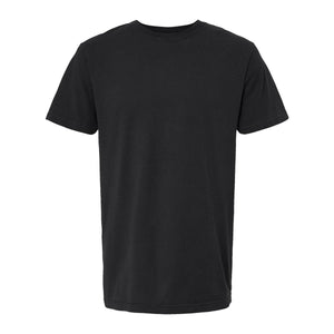 M&O 6500M Unisex Vintage Garment-Dyed T-Shirt in Black, front view