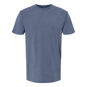 M&O 6500M Unisex Vintage Garment-Dyed T-Shirt in Blue Jean, front view