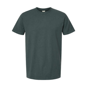 M&O 6500M Unisex Vintage Garment-Dyed T-Shirt in Blue Spruce, front view