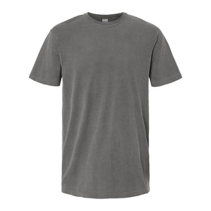 M&O 6500M Unisex Vintage Garment-Dyed T-Shirt in Grey, front view