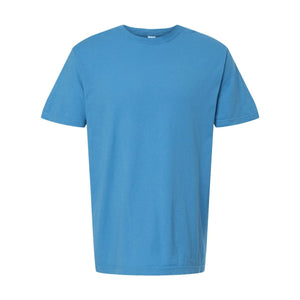 M&O 6500M Unisex Vintage Garment-Dyed T-Shirt in Royal Caribe, front view