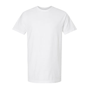 M&O 6500M Unisex Vintage Garment-Dyed T-Shirt in White, front view