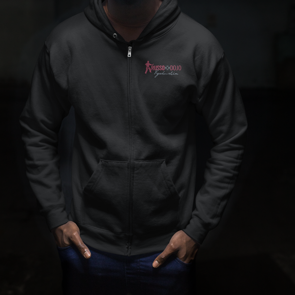 Sweat à capuche zippé unisexe brodé Russo Dojo Karate