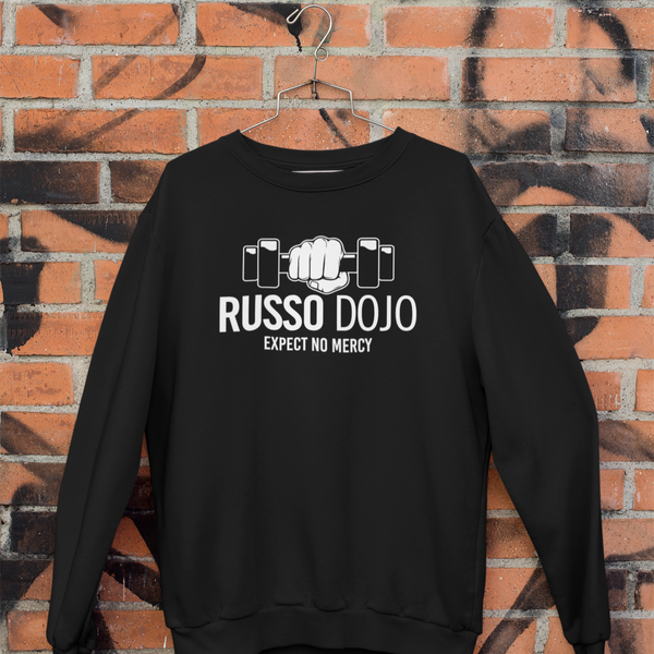 Embroidered Russo Dojo - Expect No Mercy Crewneck Sweater