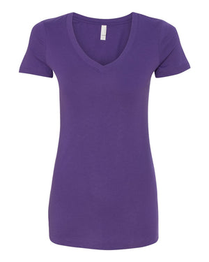 Next Level 1540 Women's Ideal V-Neck Tee in Purple Rush — supplier front view