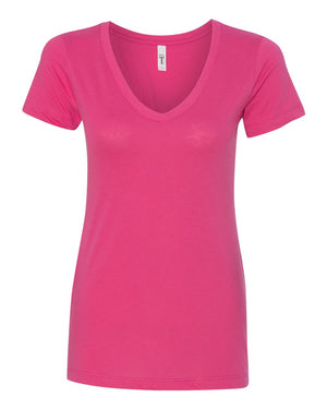 Next Level 1540 Women's Ideal V-Neck Tee in Raspberry — supplier front view
