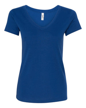 Next Level 1540 Women's Ideal V-Neck Tee in Royal — supplier front view
