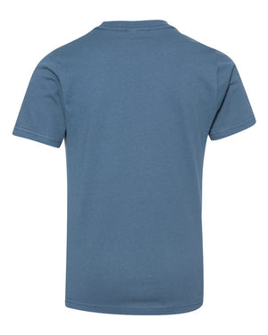 Next Level 3310 Youth Cotton Tee in Blue Jean — supplier back view