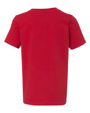 Next Level 3310 Youth Cotton Tee in Red — supplier back view
