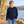 Next Level 3311 Youth Cotton Long Sleeve Tee in Midnight Navy — 13-year-old boy on a crisp autumn nature walk beside a lake