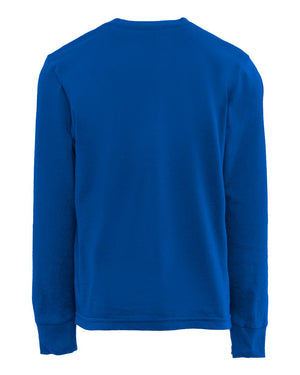 Next Level 3311 Youth Cotton Long Sleeve Tee in Royal — supplier back view