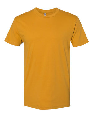 Next Level 3600 Unisex Cotton Tee in Antique Gold — supplier front view
