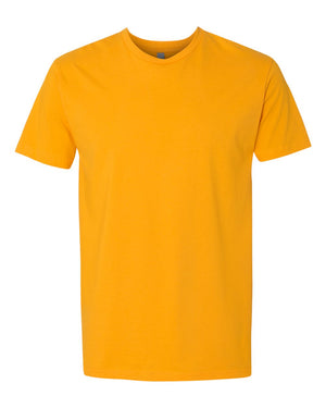 Next Level 3600 Unisex Cotton Tee in Gold — supplier front view